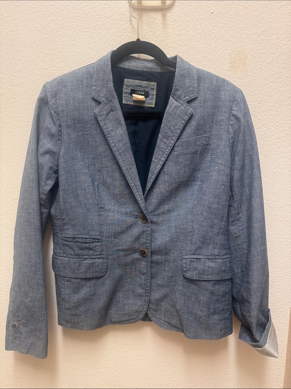 J. Crew Light Denim Blue Tailored Blazer